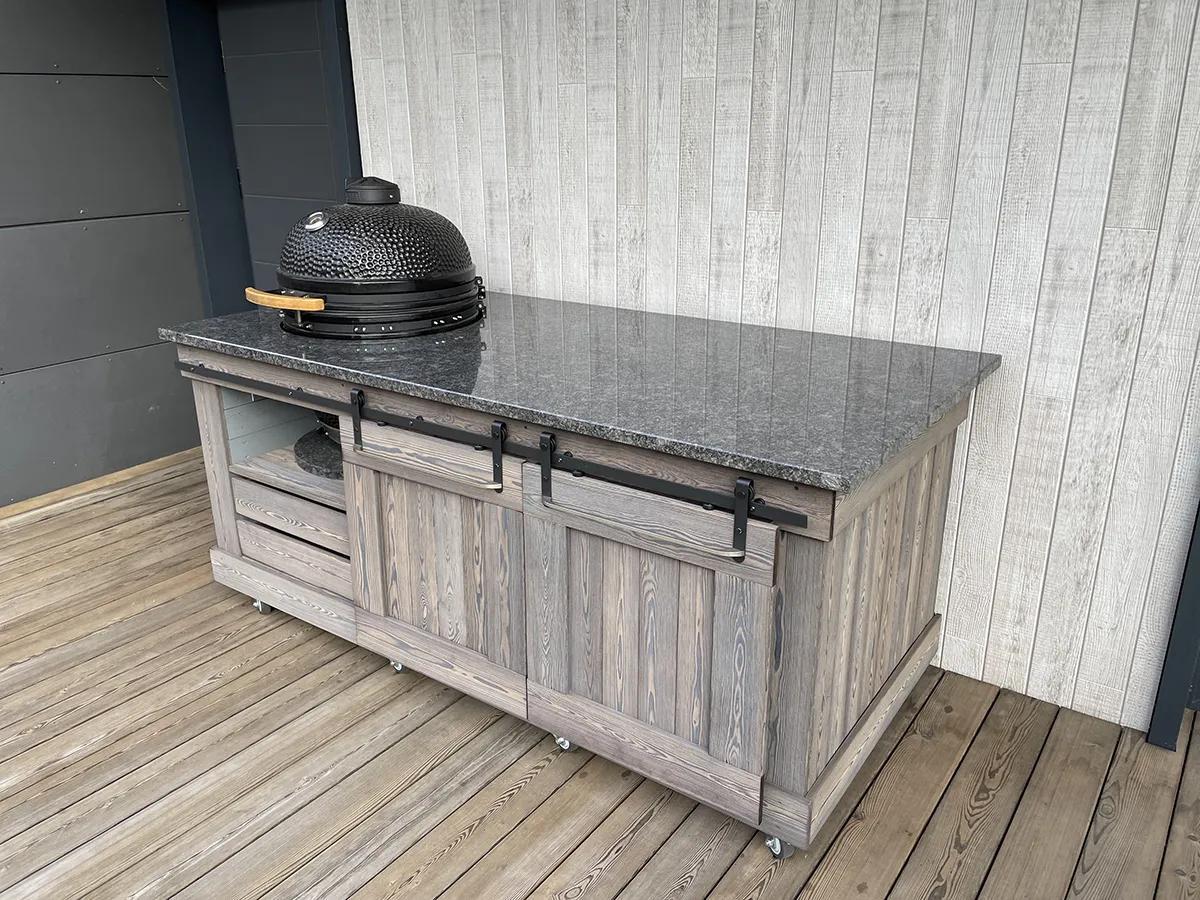 BBQ van gebrand hout van Deluxe Wood