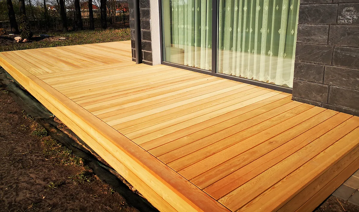 Terras van hout van Deluxe Wood